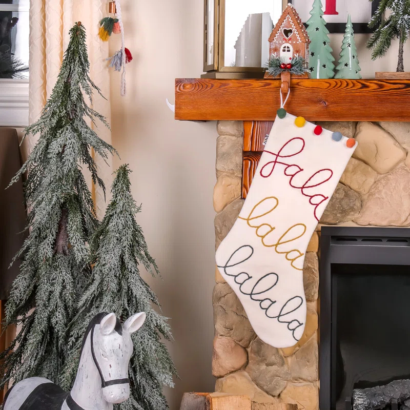 HGTV Home Collection Fa La La Stocking