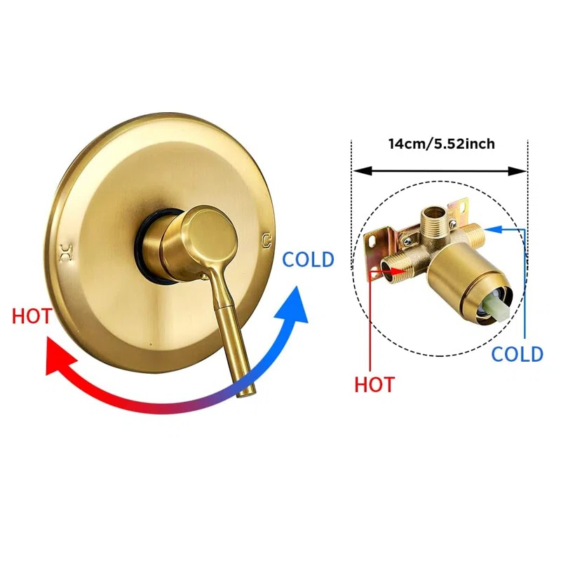 FUNDUXA Shower Head And Faucet Set Complete With Valve Shower Fixtures