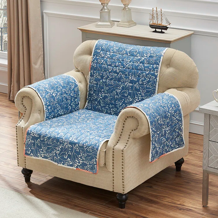 Barefoot Bungalow Elmina Willow Reversible Quilted Armchair Slipcover