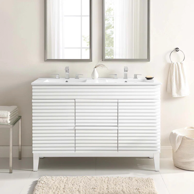 Trio Supply House Modway Render 48" Double Sink Bathroom Vanity