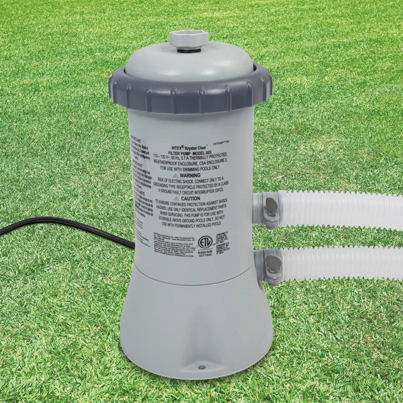 Intex Intex 10ft x 30in Round Metal Frame Above Ground Swimming Pool w/Filter Pump