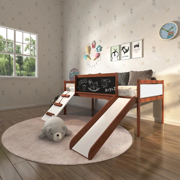 Twin Solid Wood Platform Loft Bed by Donco Kids