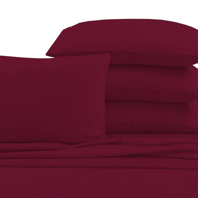NY Textile Haus Hotel Luxurious Bamboo Blend 6-Piece Bed Sheet Set 2000 Series - 45 Colors