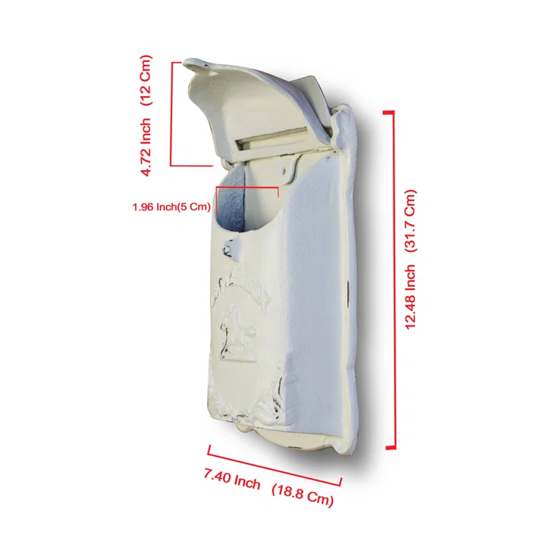 Cara Cast Iron Wall Mounted Mailbox