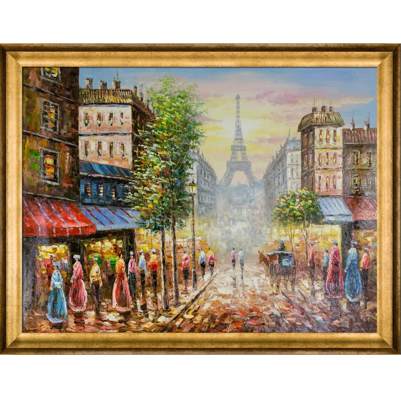 Tori Home " Evening View Of The Eiffel Tower " by Unknown Artists