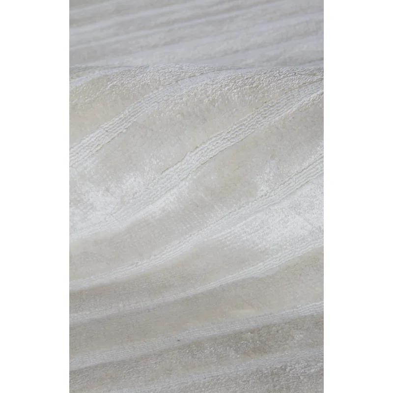 High Low Viscose Striped Rug