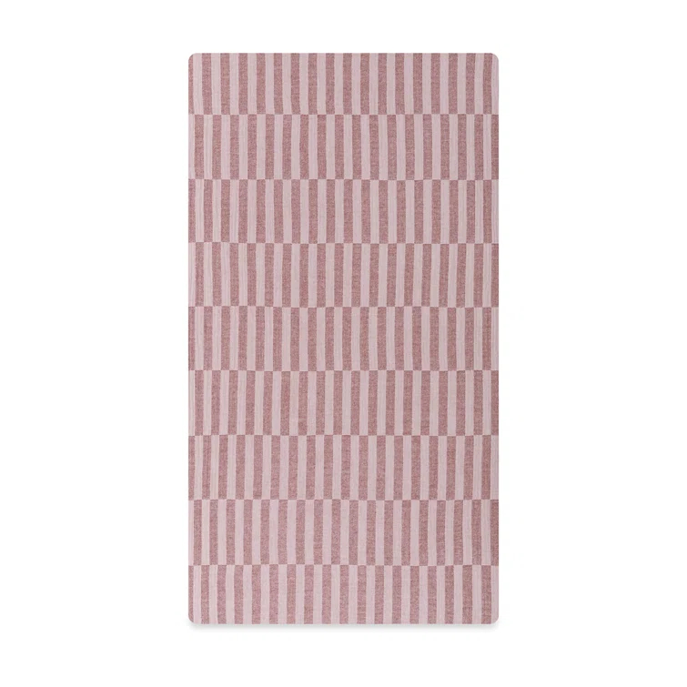 babyletto Maroon Stripe Muslin Crib Sheet