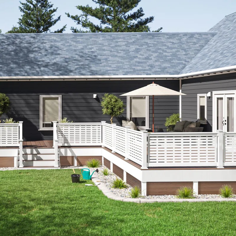 Barrette Outdoor Living 6 ft. W x 36 in. H T-Top Vinyl Rail for Decorative Screen Panel Infill