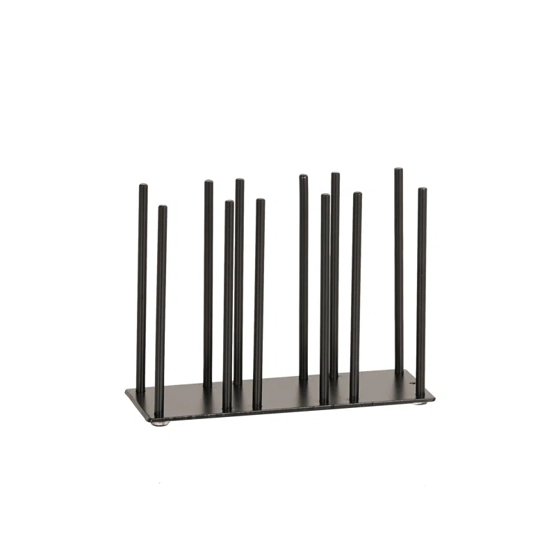 Cal-Mil Iron Black 3-Section Horizontal Ramekin and Lid Organizer