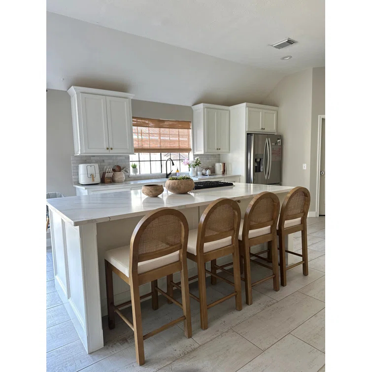 Nathan James Boucle Counter Stool & Reviews | Wayfair