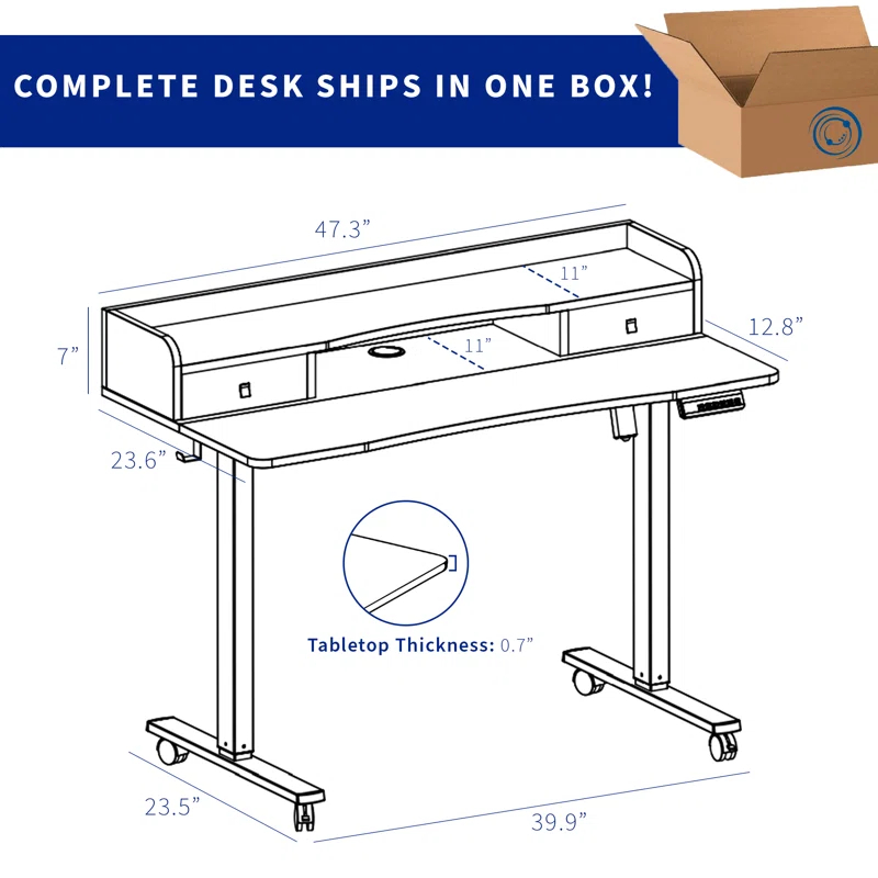 Vivo Adjustable Metal Base Standing Desk