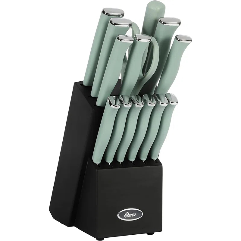Oster 15 Piece Stainless Steel Blade Cutlery Set in Dark Blue