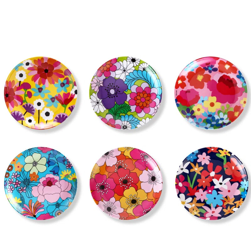 French Bull French Bull 6.5" Floral Appetizer Plate (Set of 6)