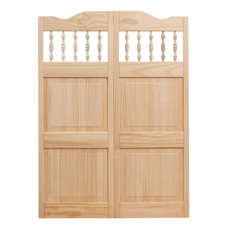 LTL Home Products 42'' Solid Wood Paneled Unfinished Café / Saloon Door