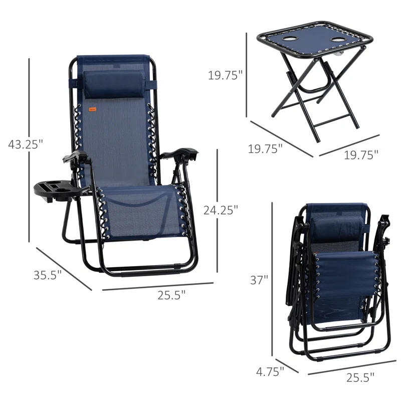 Outsunny Folding Zero Gravity Chair