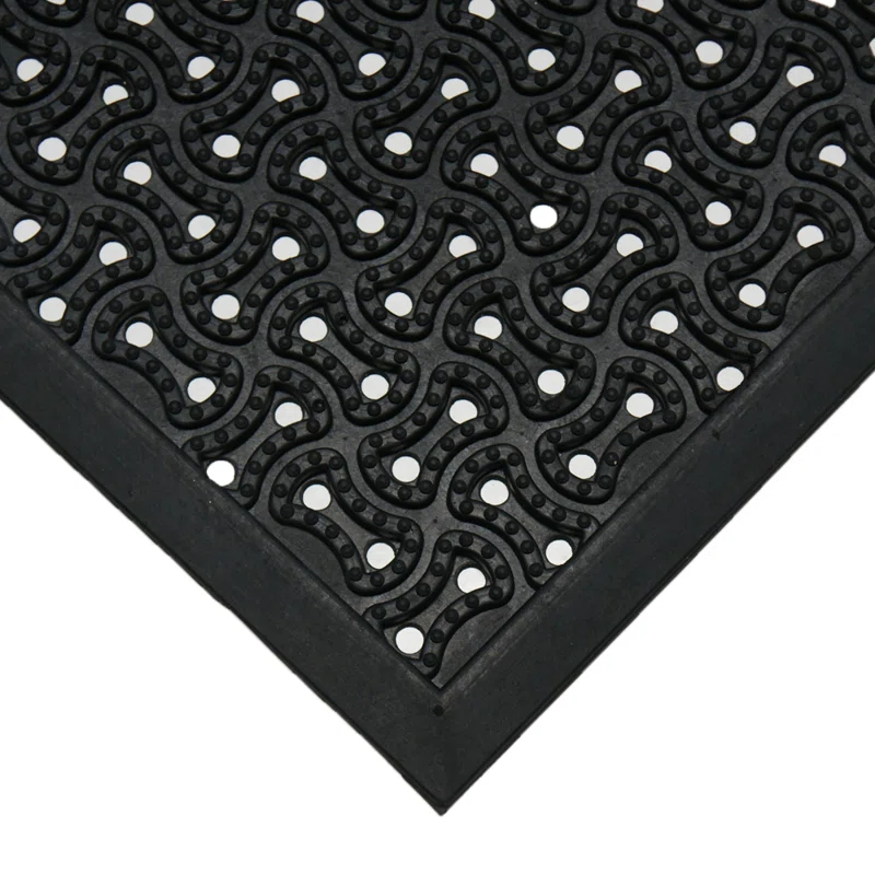 Rubber-Cal, Inc. Rubber-Cal "Dura-Scraper Drainage" Commercial Door Mat - Black