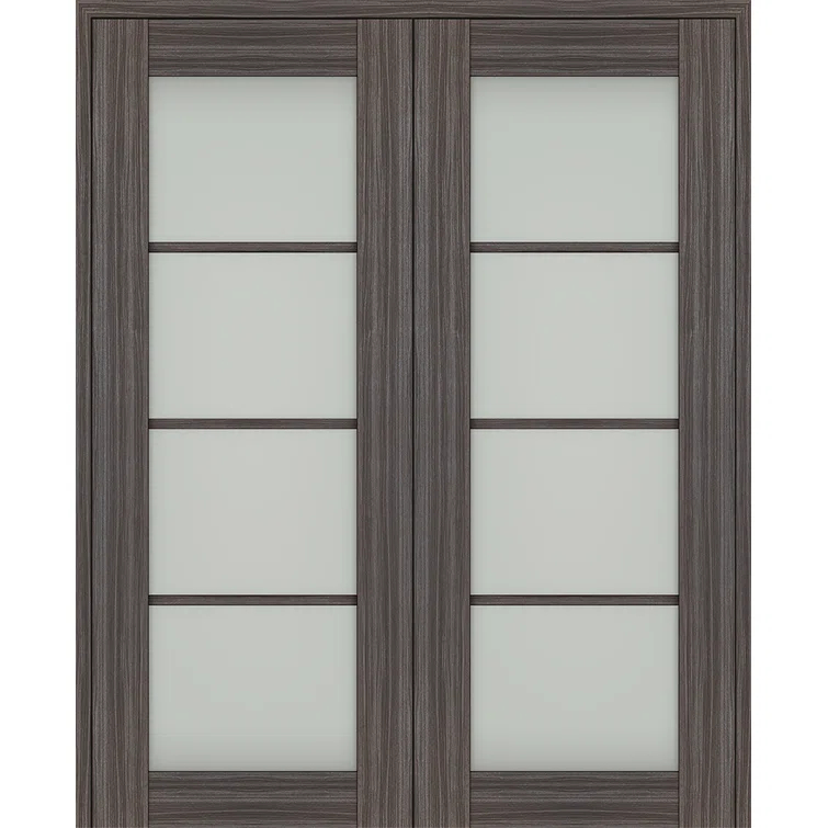 Belldinni Palladio 4 Lite Solid Manufactured Wood and Glass Paneled Prefinished French Door