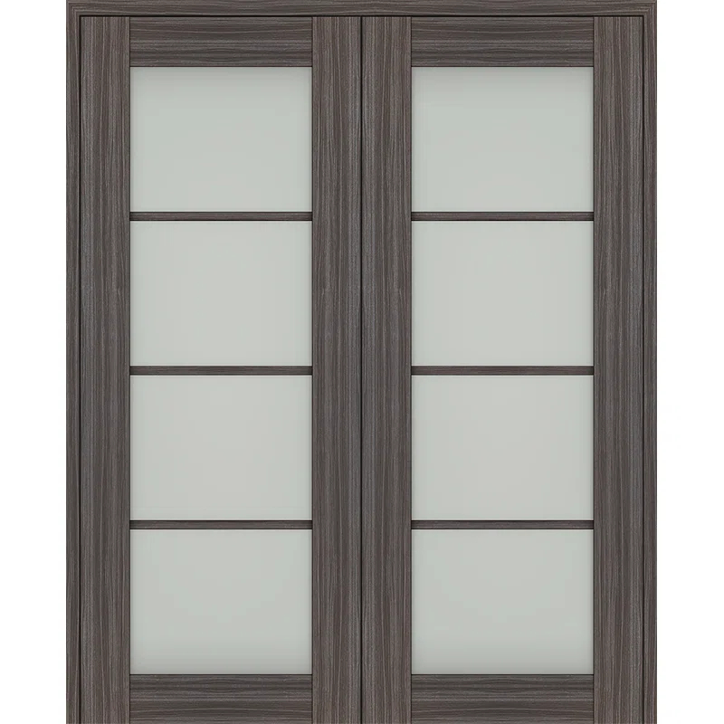 Belldinni Palladio 4 Lite Solid Manufactured Wood and Glass Paneled Prefinished French Door