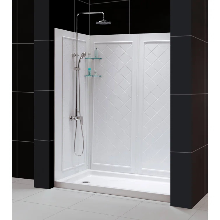 DreamLine Visions 60" x 30" x 76.75" Sliding Frameless Shower Door DL-6112R-04CL