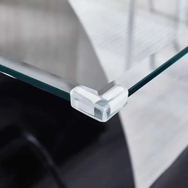 Stylish Dining Room Table, Luxury Glass Top Dining Table