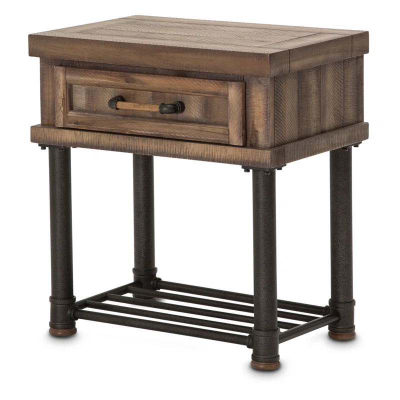 Michael Amini / Kathy Ireland Home Designs Crossings End Table with Storage