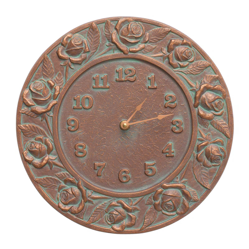 Whitehall Products Rose Wall Clock