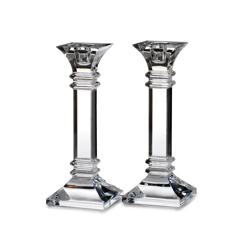 Treviso 2 Piece Crystal Tabletop Candlestick Set (Set of 2)