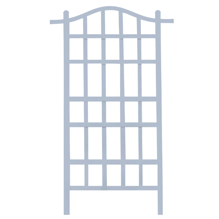 Dura-Trel Inc Dura-Trel Melrose 35 x 75 Inch Vinyl Outdoor Garden Patio Plant Trellis, White