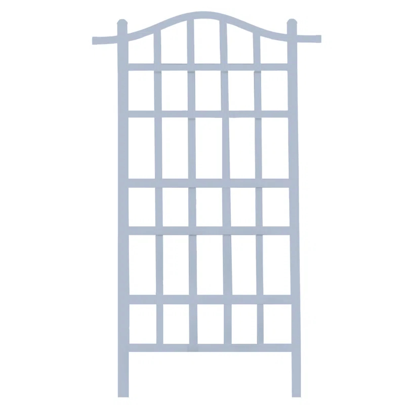 Dura-Trel Inc Dura-Trel Melrose 35 x 75 Inch Vinyl Outdoor Garden Patio Plant Trellis, White