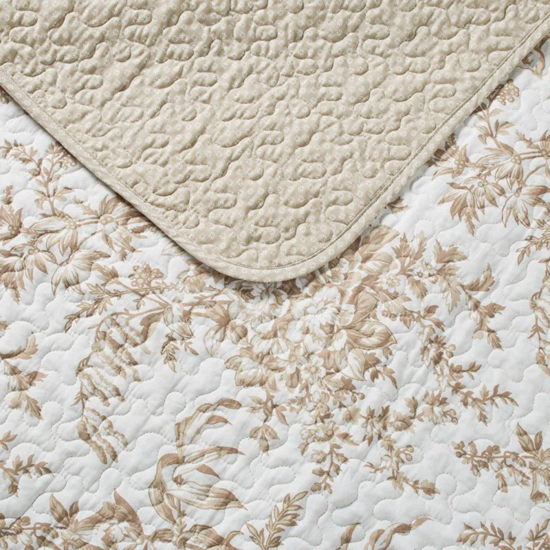 Laura Ashley Bedford Cotton Reversible Quilt Set