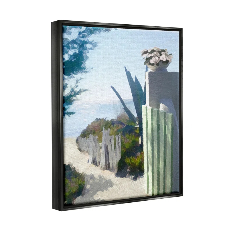 Stupell Industries " Beach Shore Boardwalk Summer Ocean Sandy Breeze " by Noah Bay Painting Print