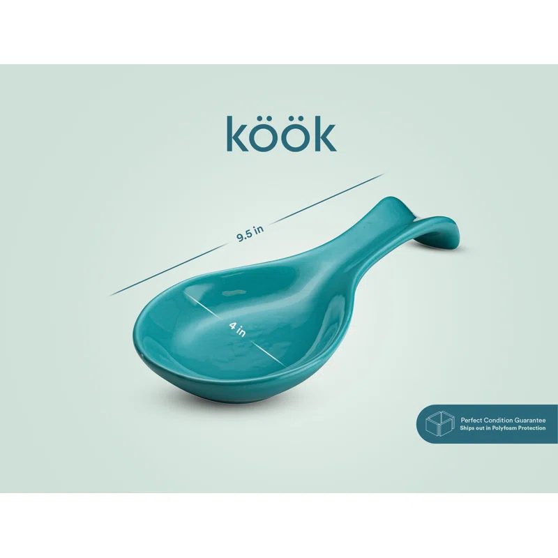 kook Ceramic / Porcelain Oval Spoon Rest (Set of 2)