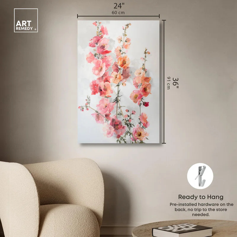 Art Remedy Bougainvillea I Canvas New Floral Wall Art by Art Remedy