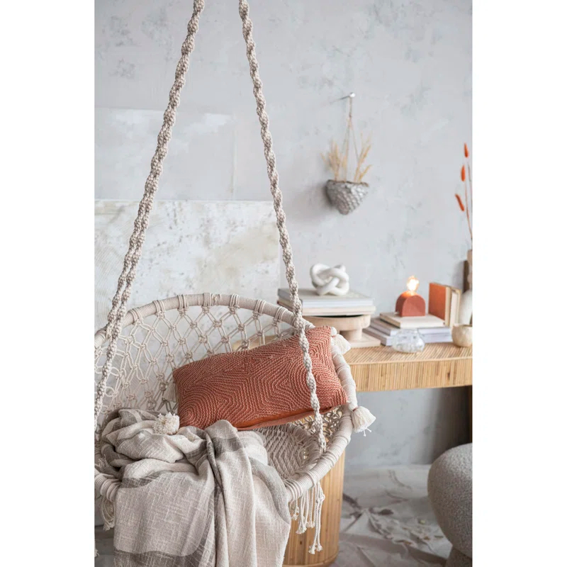 Bloomingville Embroidered Cotton Pillow Cover