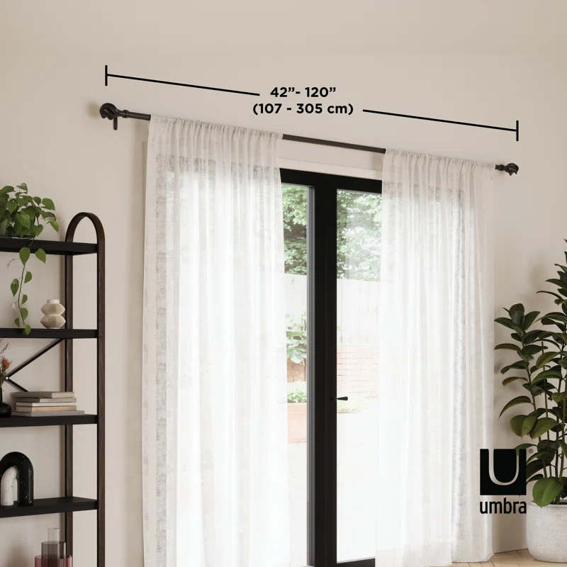 Umbra Steel Adjustable Single Curtain Rod