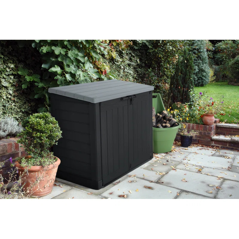 Keter Keter Store It Out Prime Durable Resin Outdoor Storage Shed With Floor and Double Doors for Garden Patio Furniture and Tools