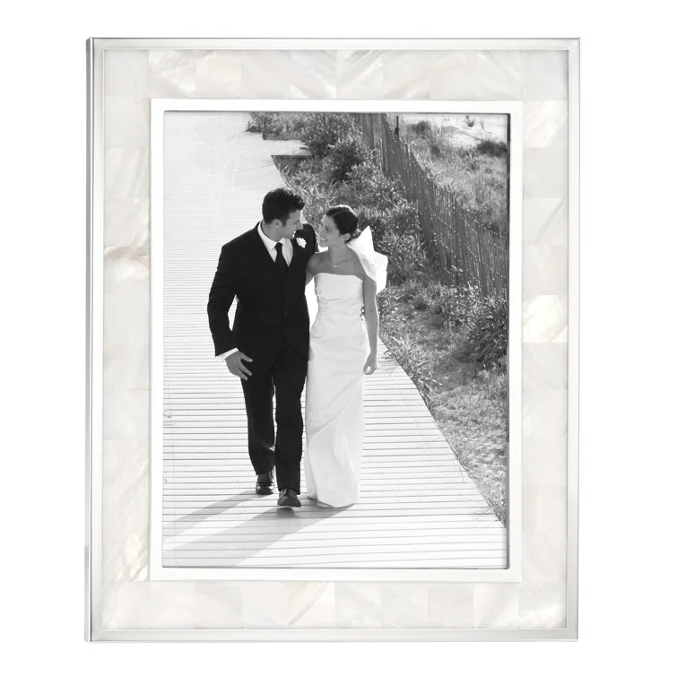 Reed & Barton Plated Giftware Mother of Pearl Single Picture Frame