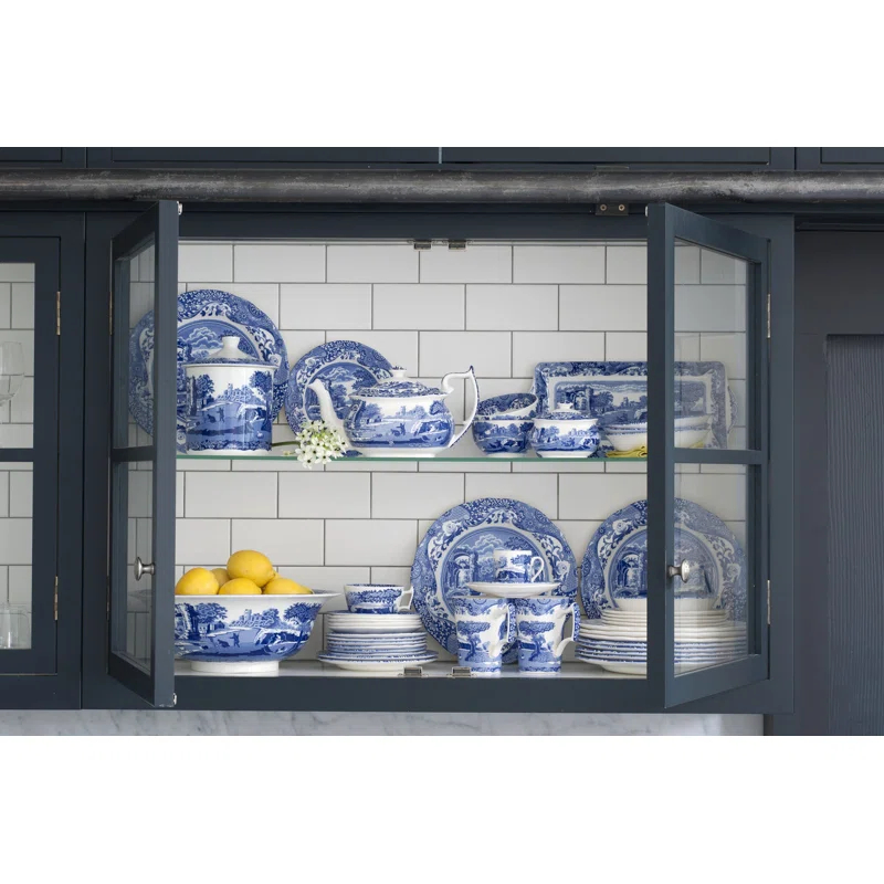 Spode Spode Blue Italian Hexagonal Vase 10.5"