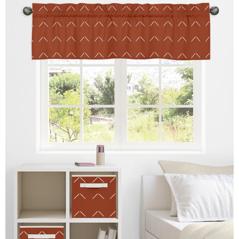 Sweet Jojo Designs Diamond Tuft Geometric Tailored 54" Window Valance