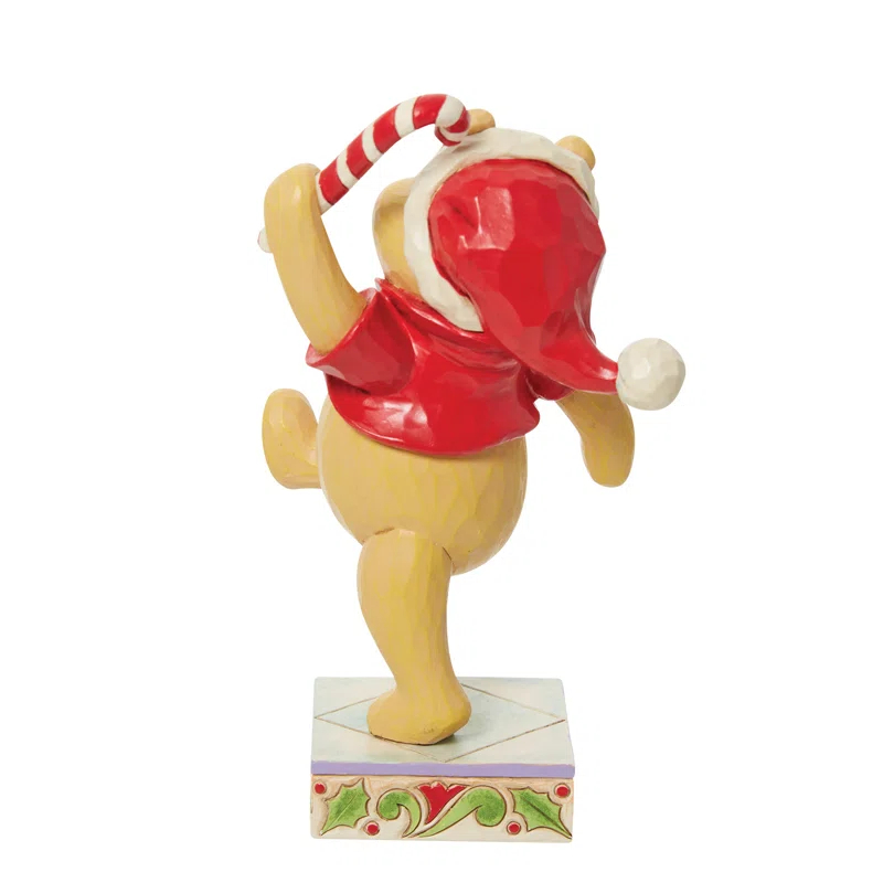 Jim Shore Disney Traditions Jim Shore Pooh Christmas Candycane Figurine 5.5in H