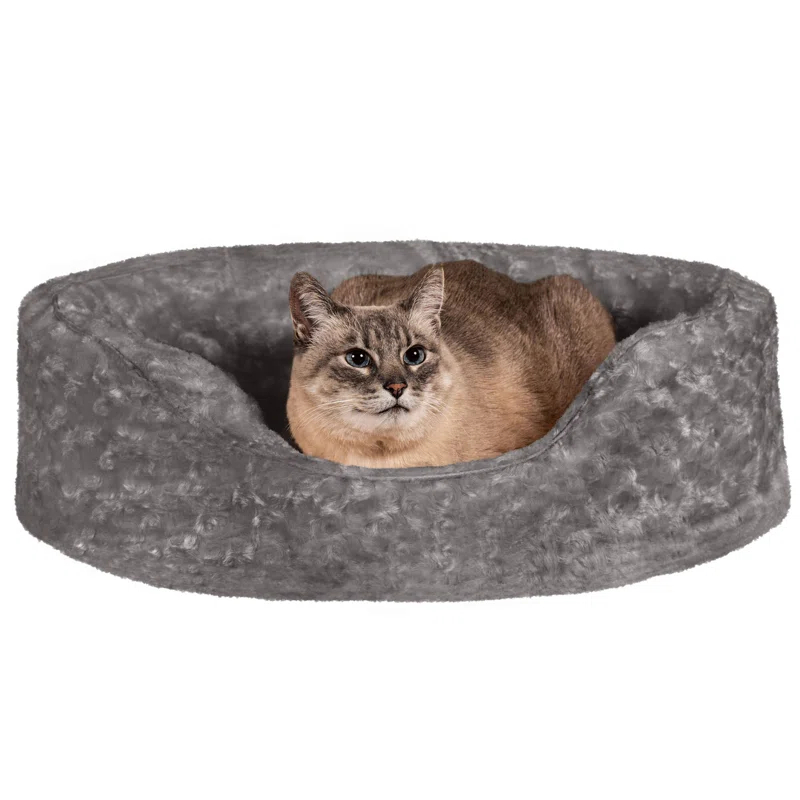 FurHaven Ultra Plush Oval Donut Dog Bed