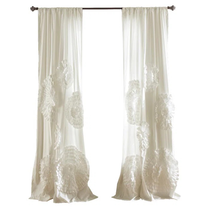 Synthetic Semi Sheer Single Curtain Panel Panel