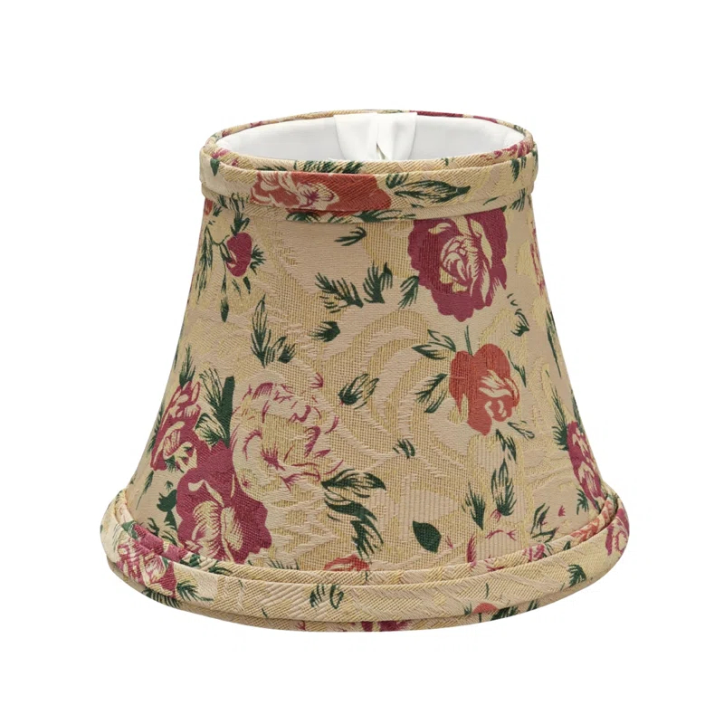 Aspen Creative Corporation 4'' H Jacquard Textured Fabric Bell Lamp Shade (Set of 2)