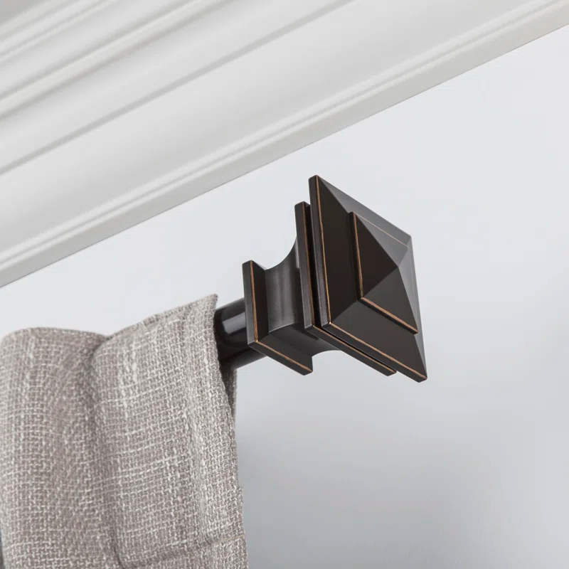 SnugSet Andrew Steel Adjustable Single Curtain Rod
