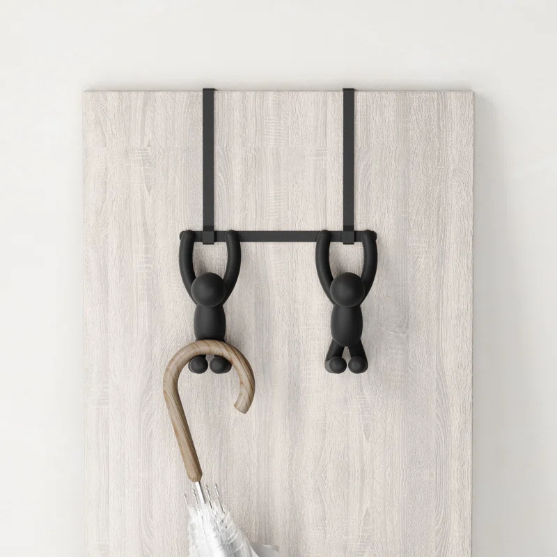Umbra Buddy Plastic Over-the-Door 2 - Hook Wall Mounted Coat Rack