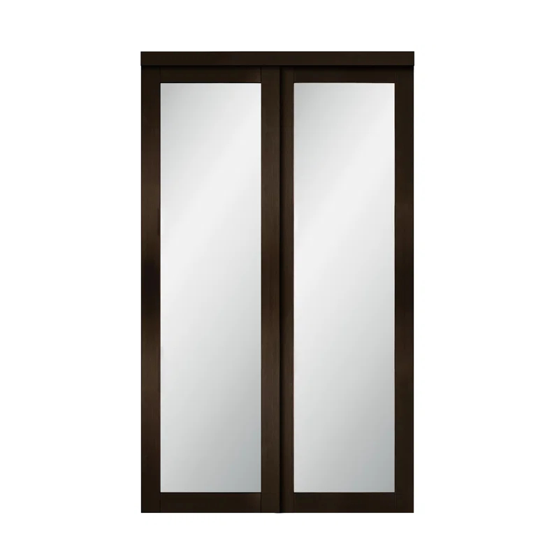 Renin 60'' x 80.5'' Semi-Solid Paneled Low-Gloss Sliding Closet Doors