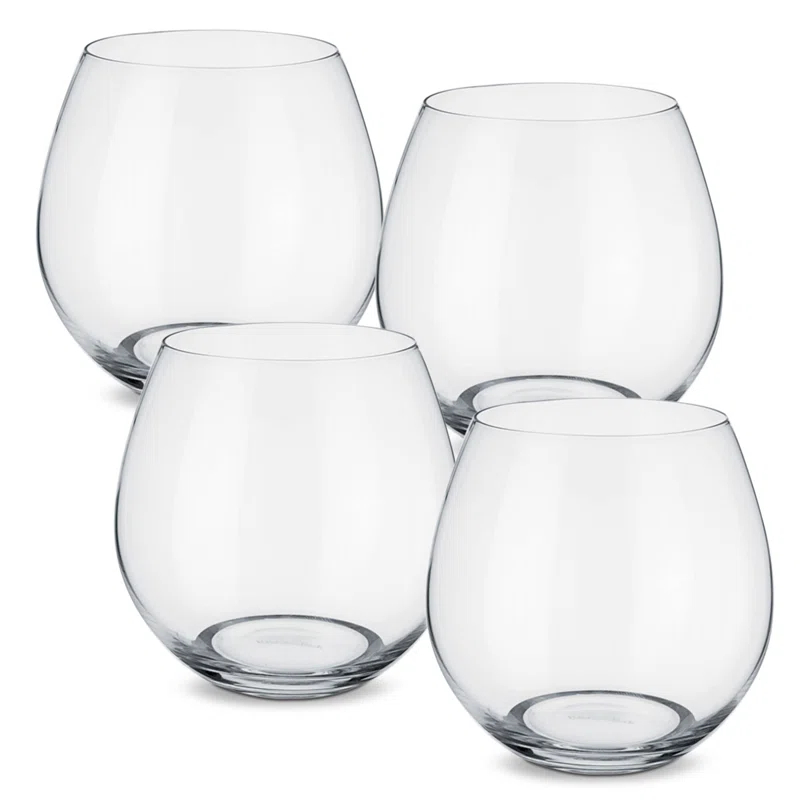 Villeroy & Boch Villeroy & Boch Entrée Set/4 4" Crystal Stemless Wine Glasses (Set of 4)