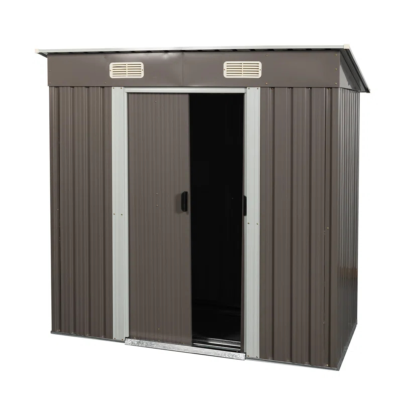 GZMWON 6Ft X 4Ft Outdoor Metal Storage Shed