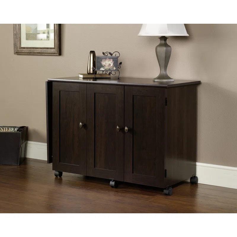 Sauder 40.079'' x 19.449'' Sewing Table with Wheels