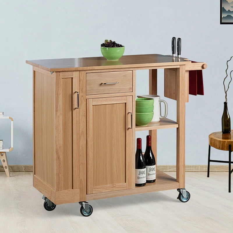 Skyline Decor Douglas 35.63'' H x 42.52'' W Utility Cart with Wheels